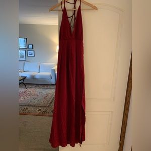 Red Satin Dress